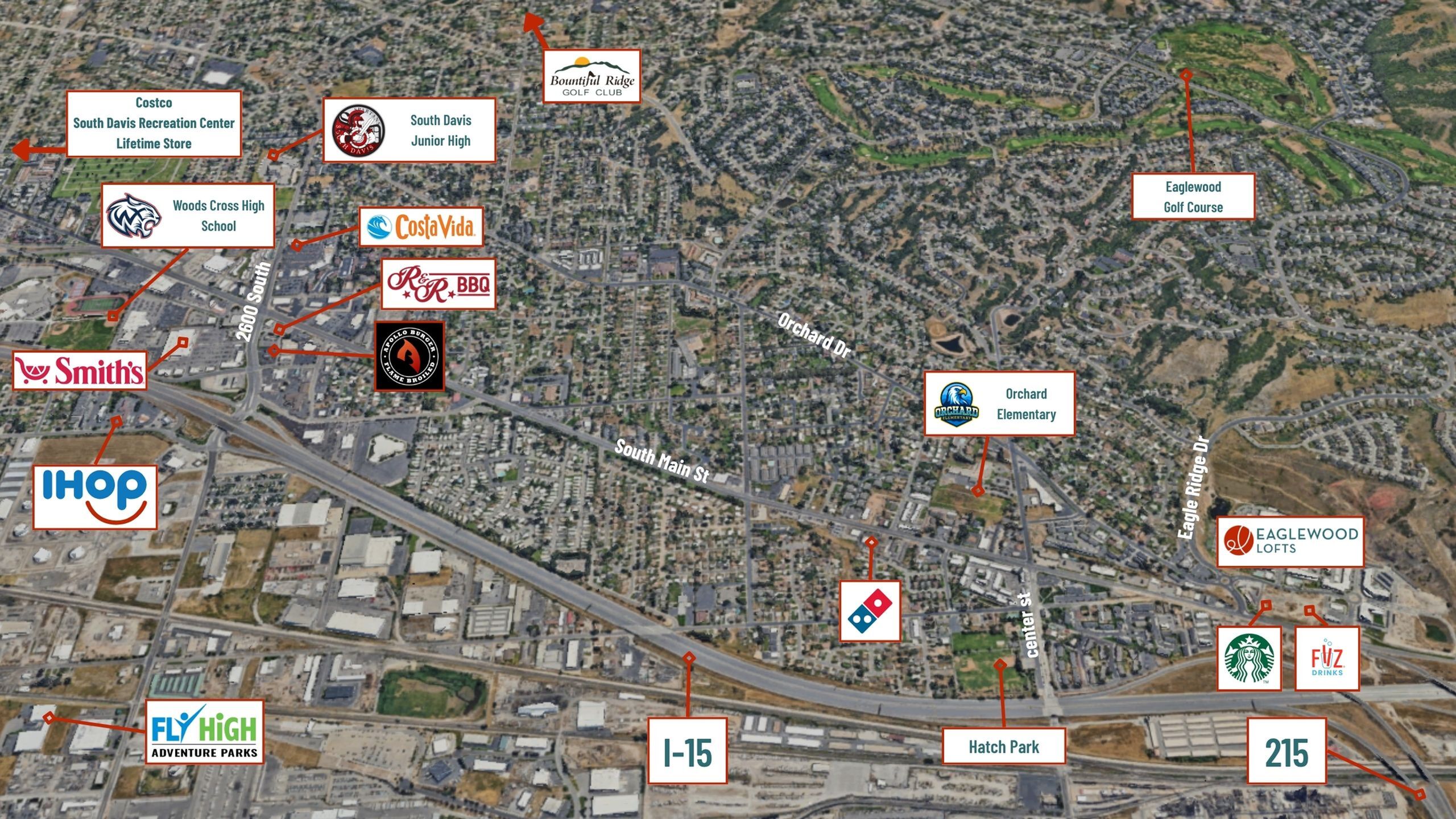 Map of places of interest near Eaglewood Lofts