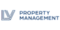 LV Property Management logo in a sleek and modern design, featuring bold and sophisticated typography.