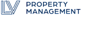 Sleek LV Property Management logo in elegant navy blue font.