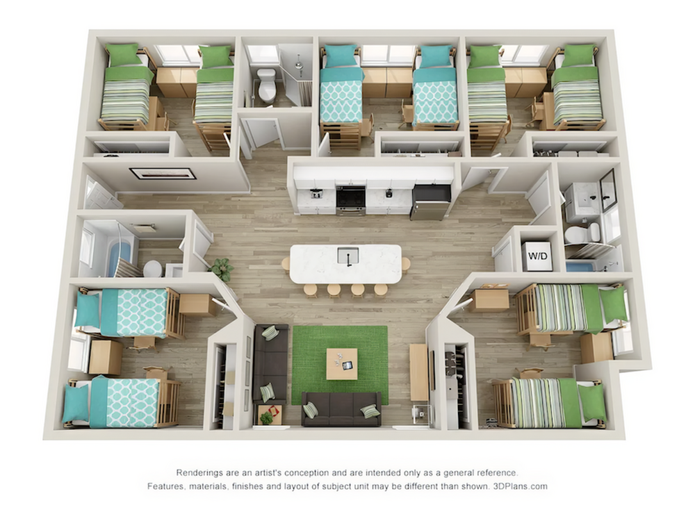 Male Private Cottage- Two Rooms Left!_floor_plan
