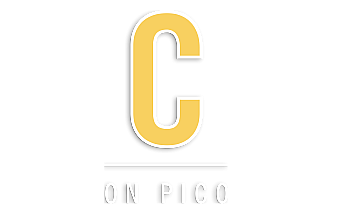 Bold and modern logo for C on Pico, featuring a striking yellow letter 'C' on a sleek black background.