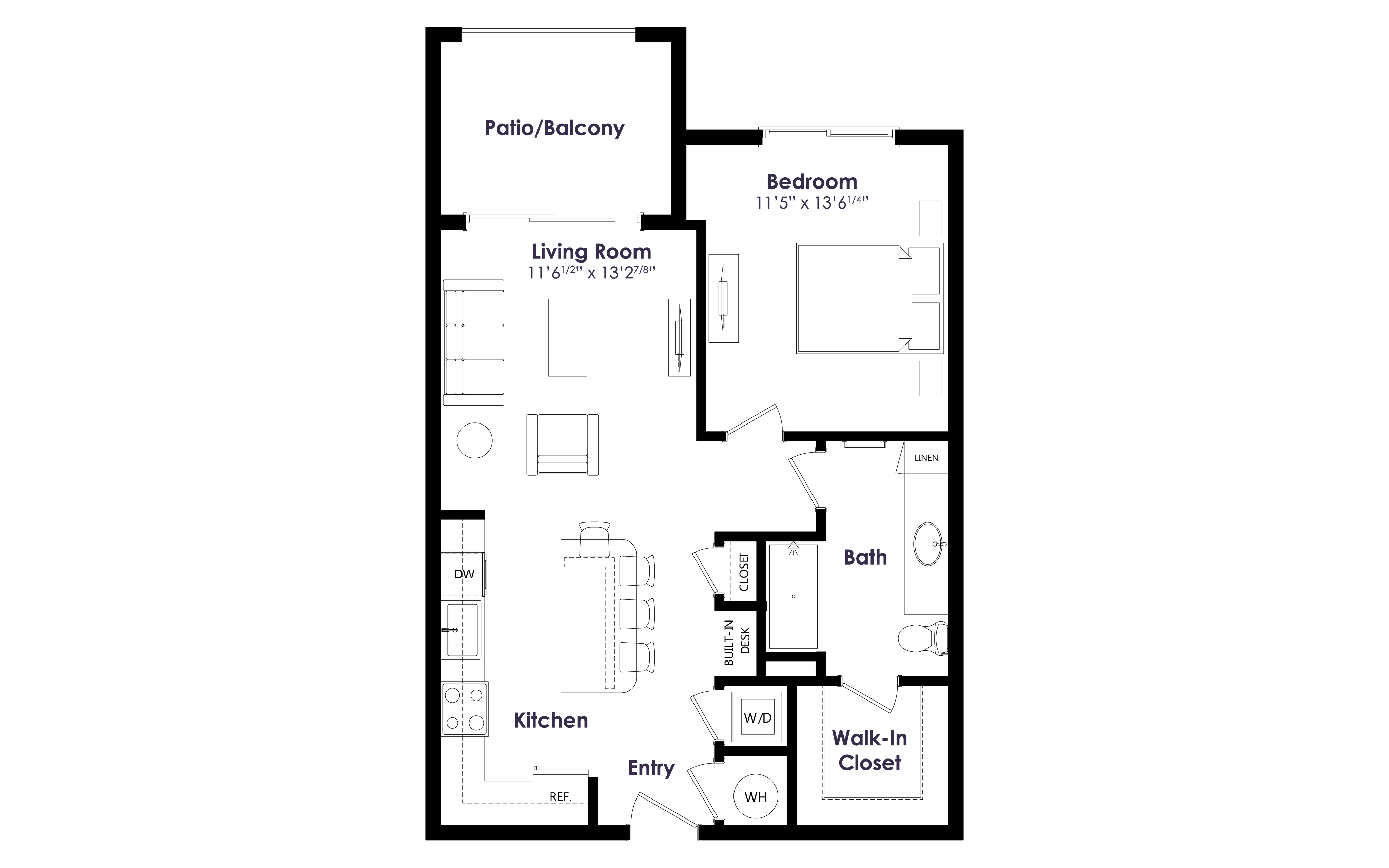 Floor plan layout diagram for A1