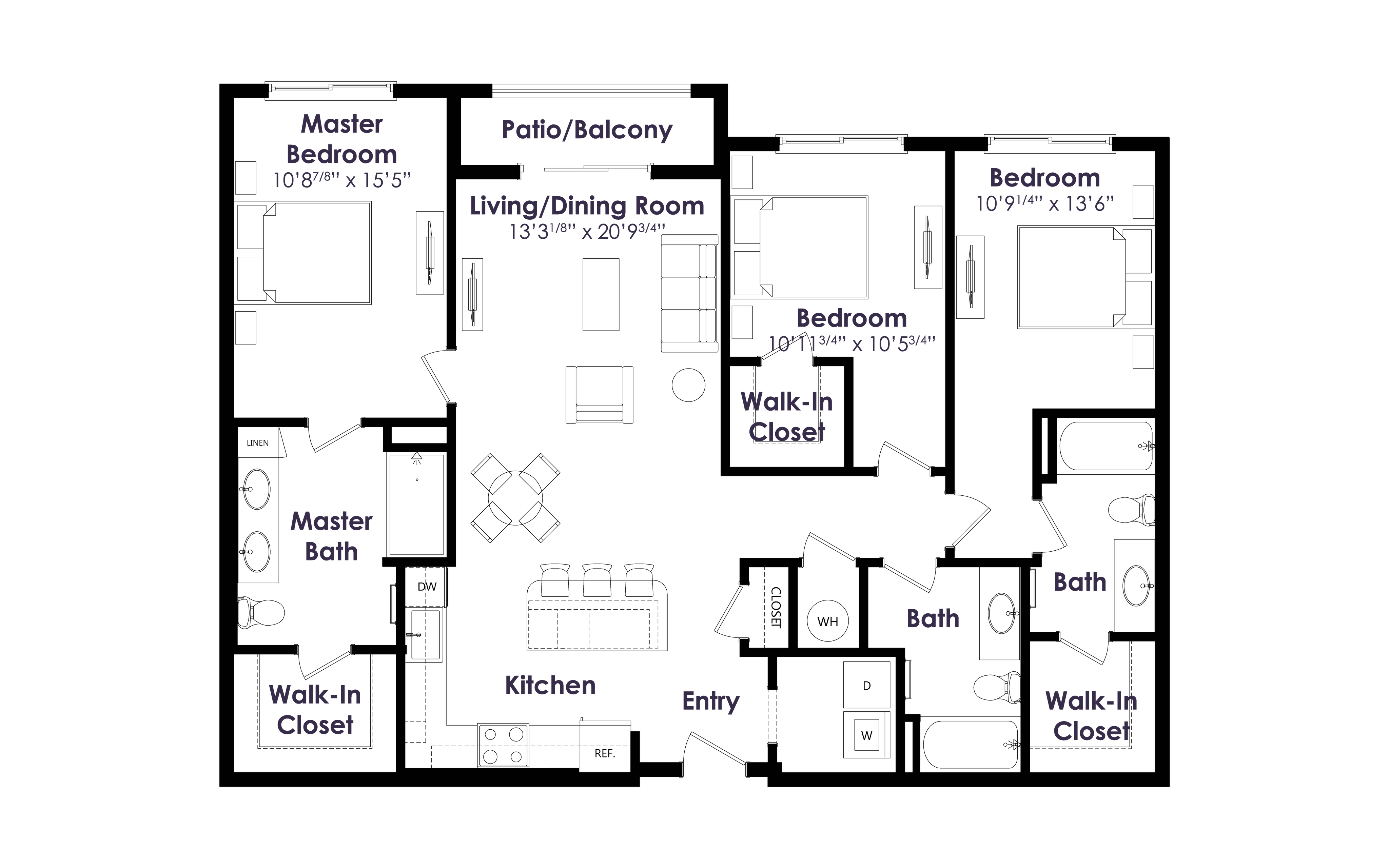 Floor plan layout diagram for C1