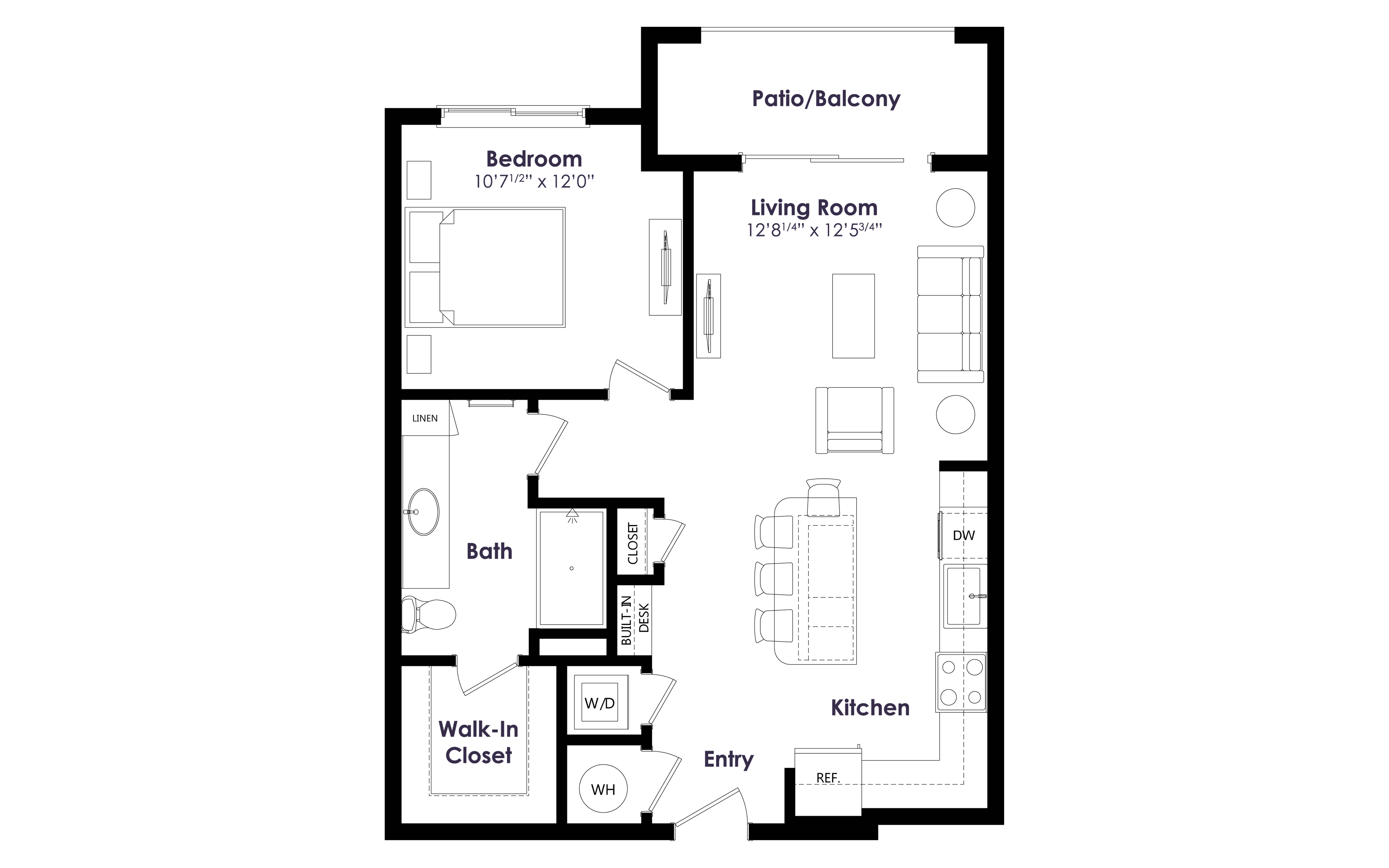 Floor plan layout diagram for A2