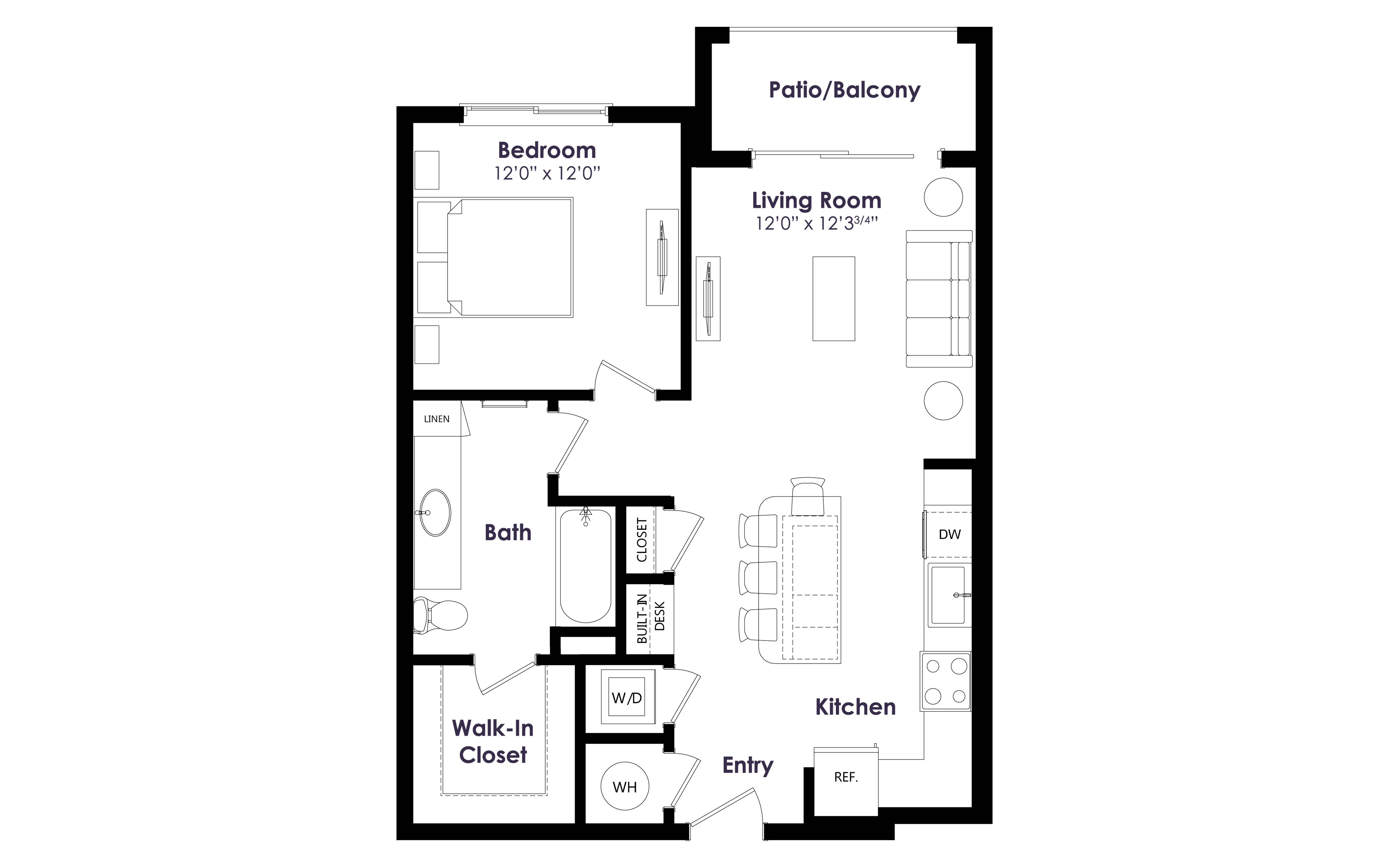 Floor plan layout diagram for A4