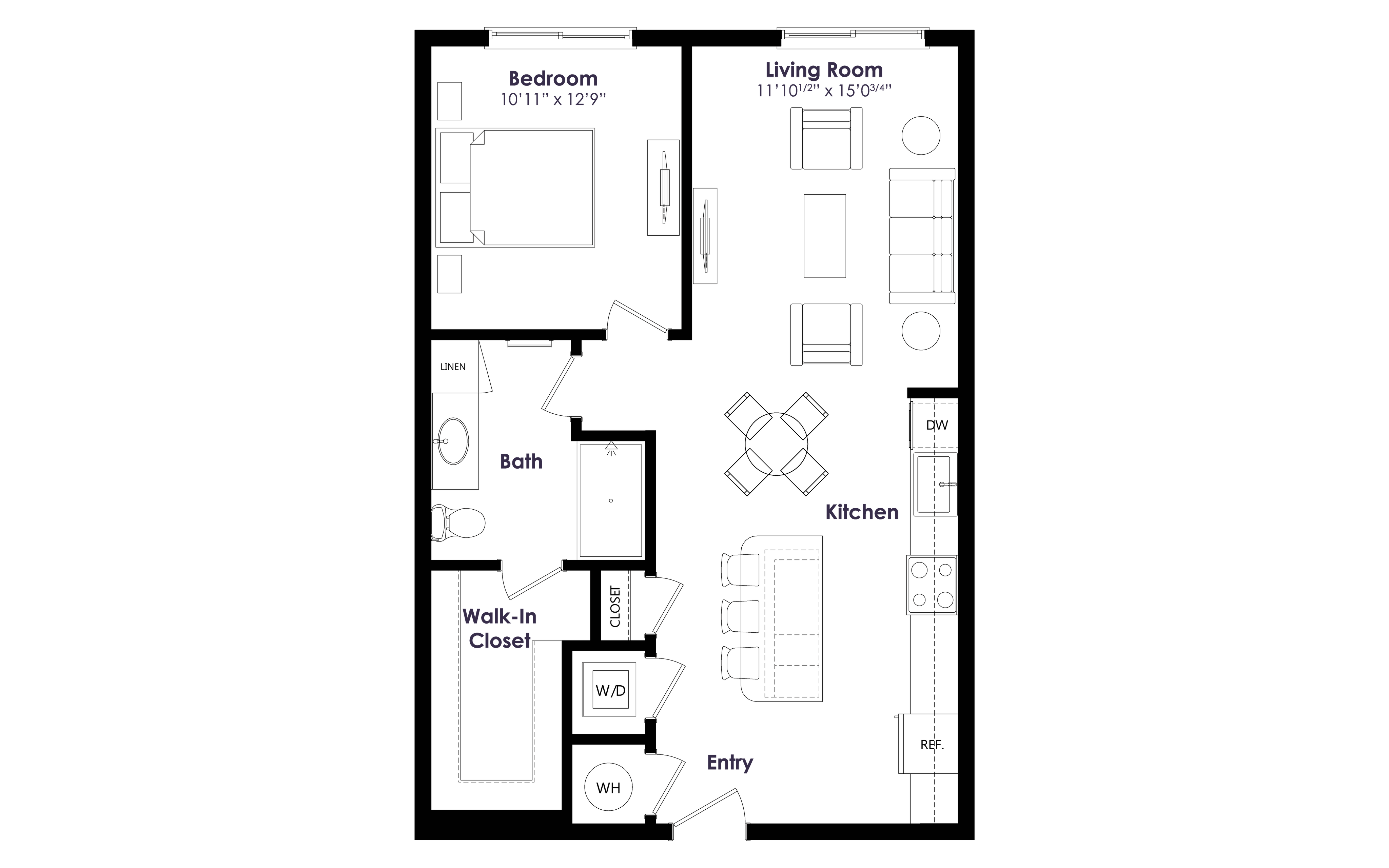 Floor plan layout diagram for A6