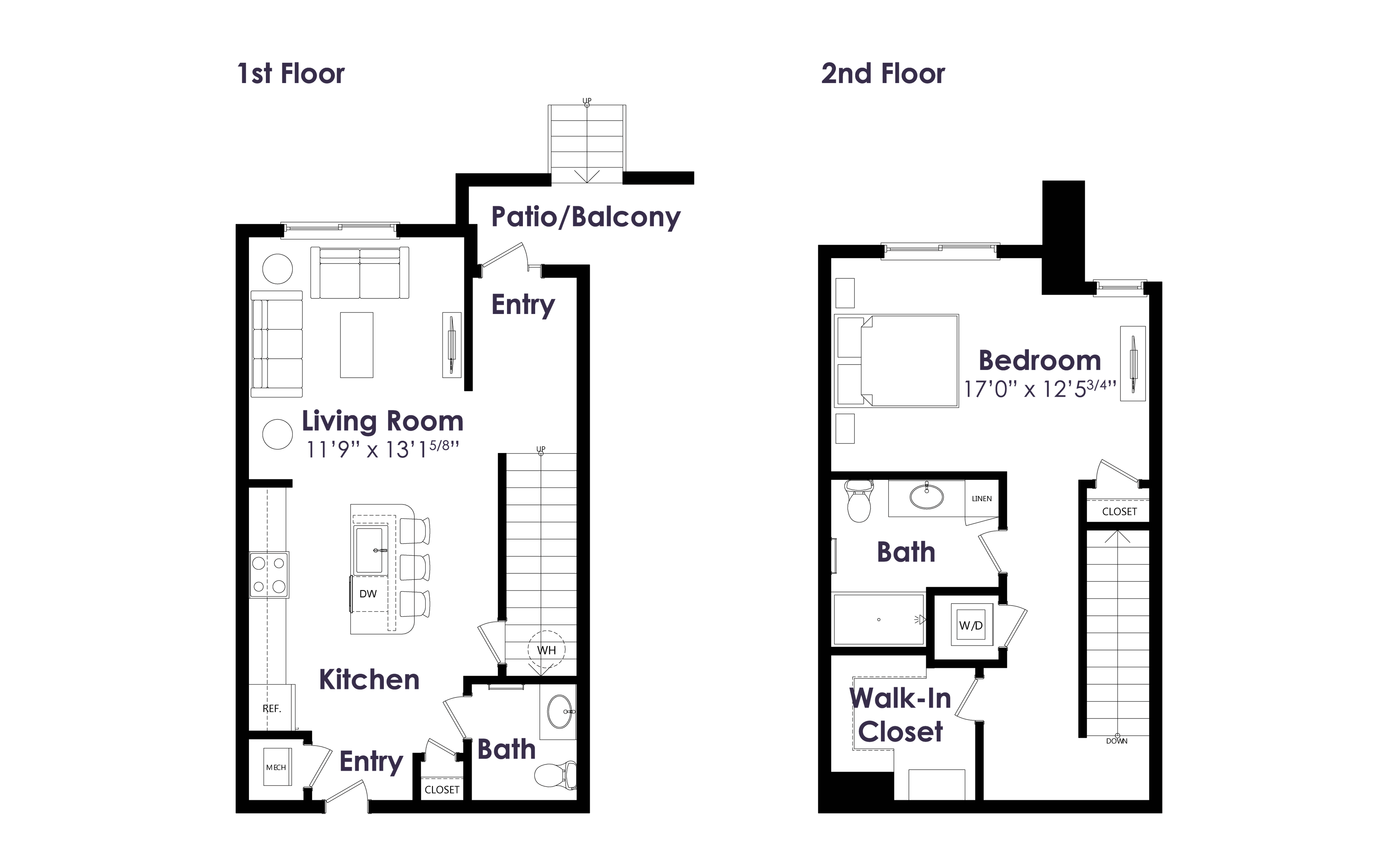 Floor plan layout diagram for TH1