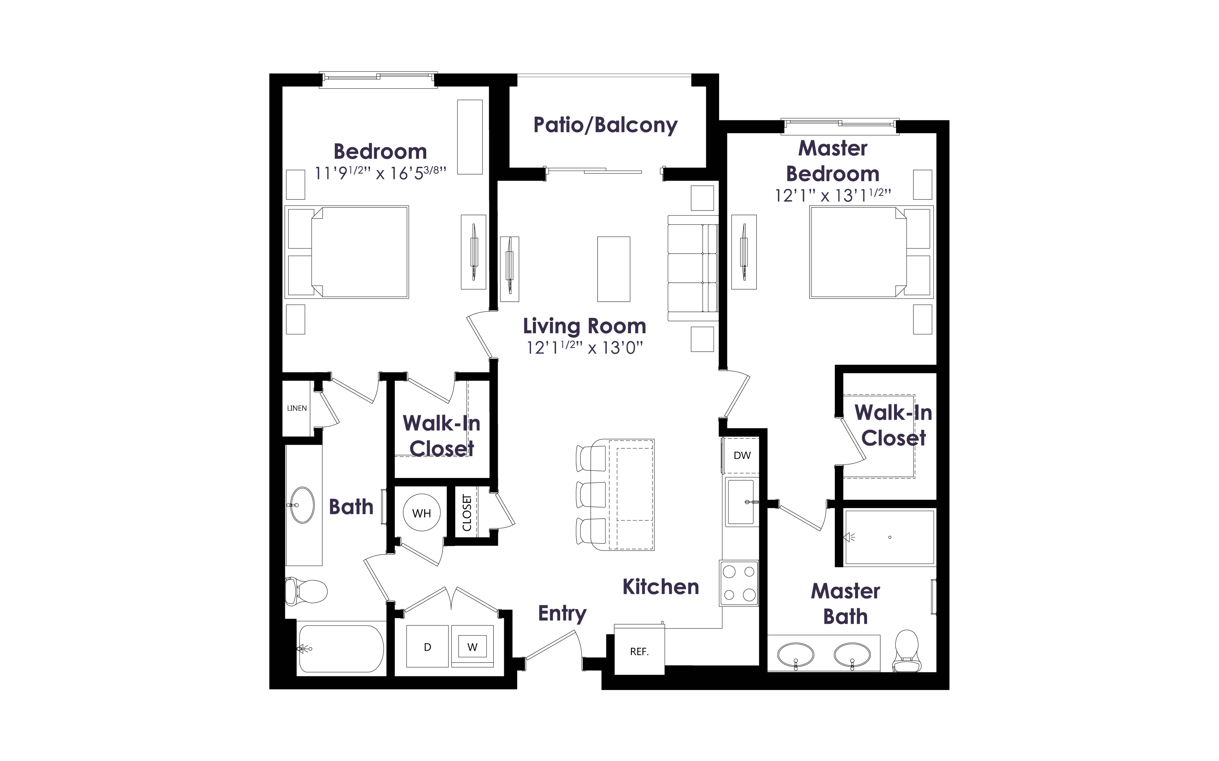 Floor plan layout diagram for B3