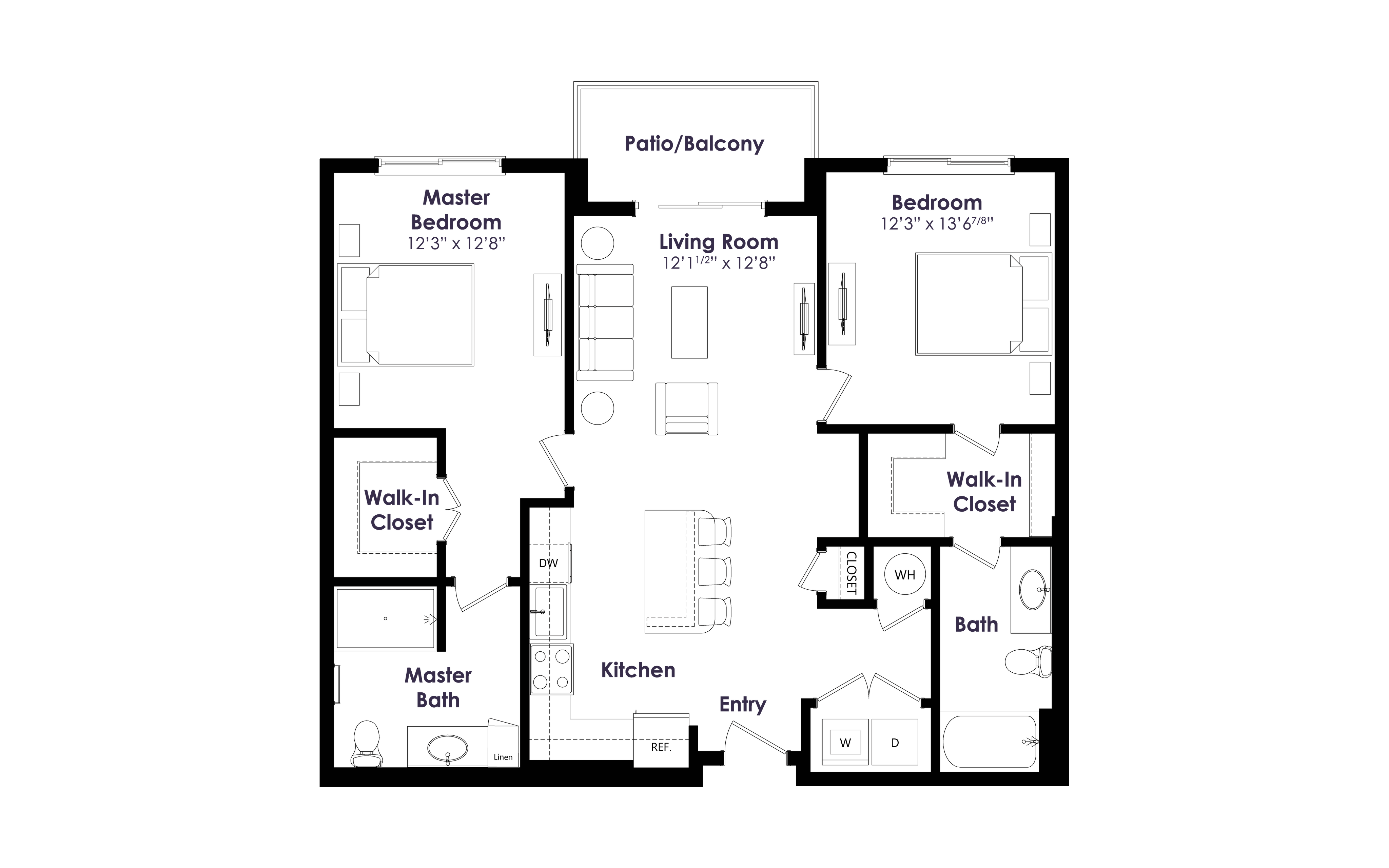 Floor plan layout diagram for B6