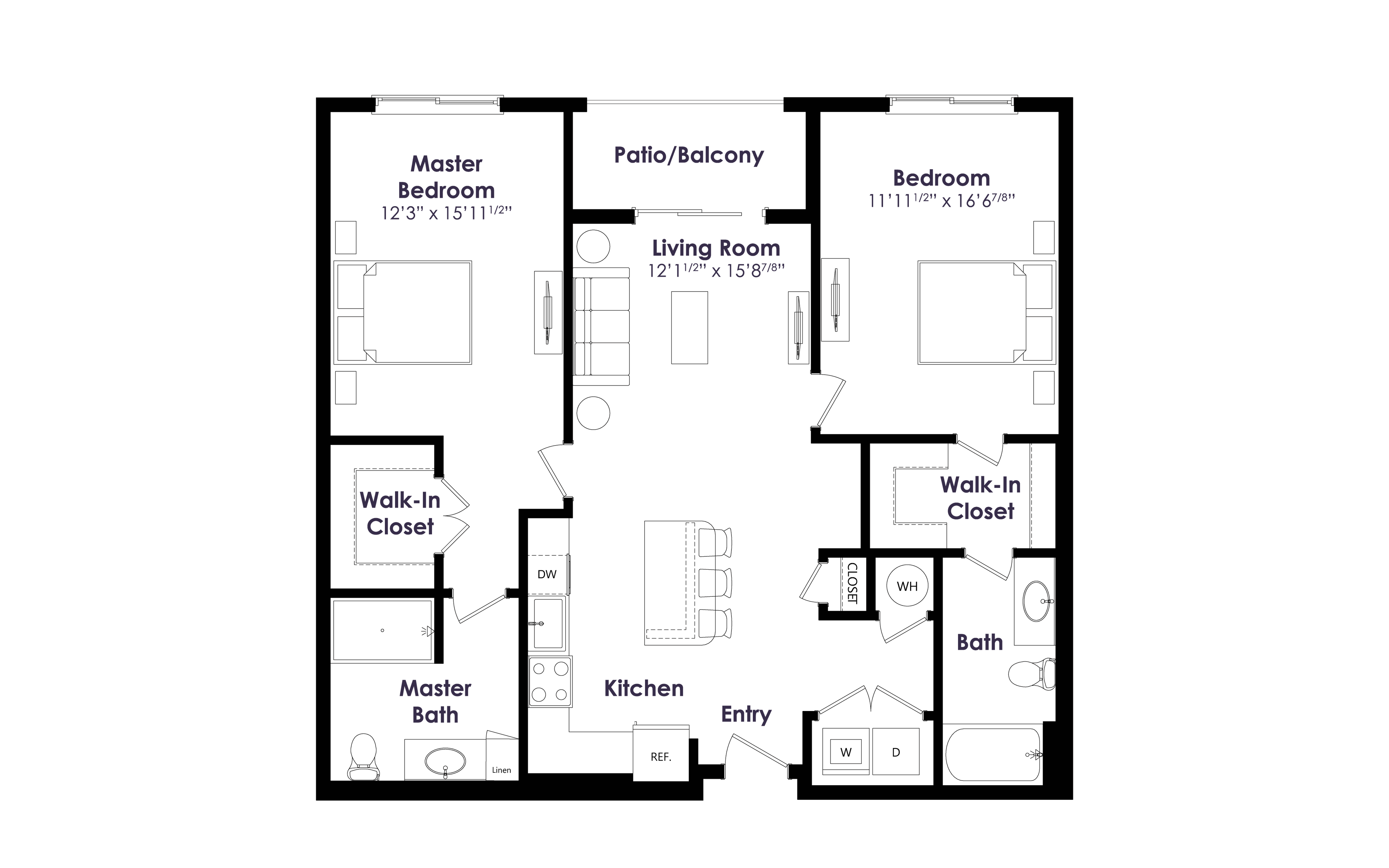 Floor plan layout diagram for B7