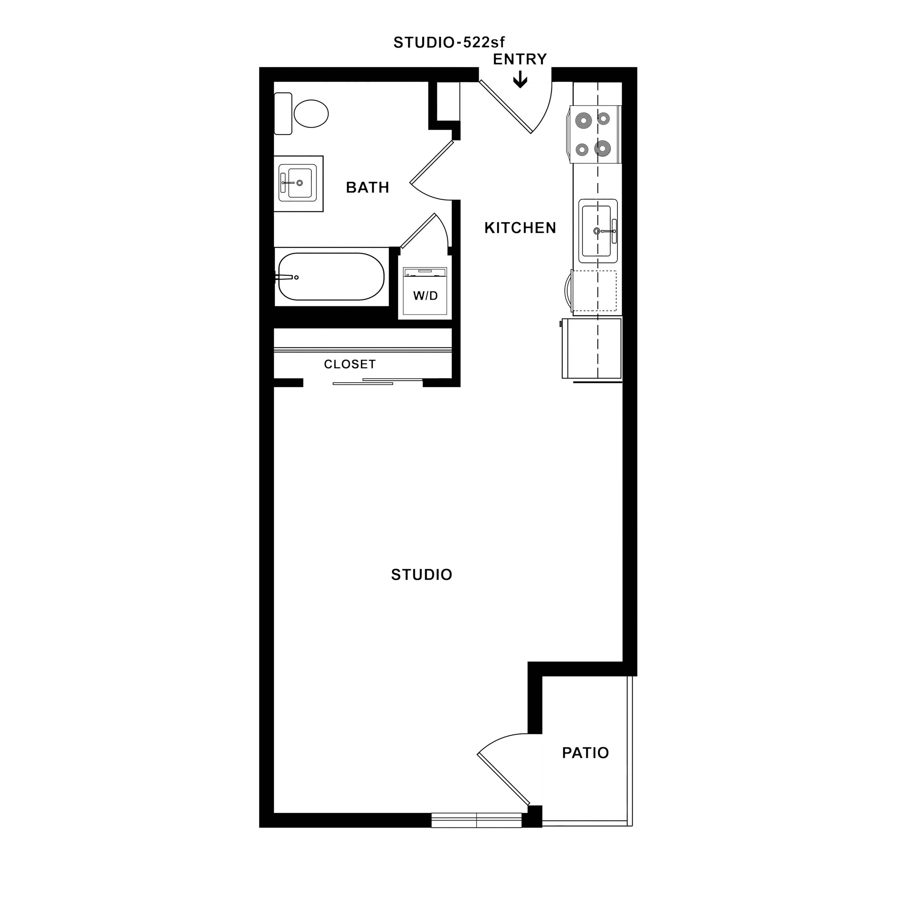 1 Bedroom Apartments in Silver Lake Los Angeles Floor Plans