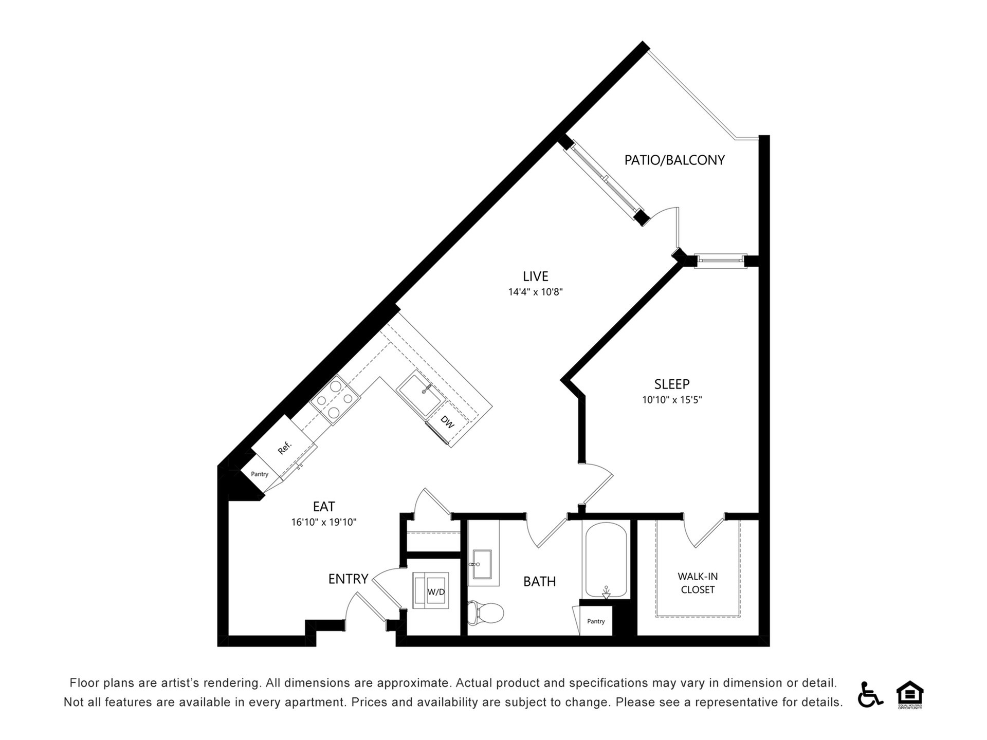 Floor plan layout diagram for A4