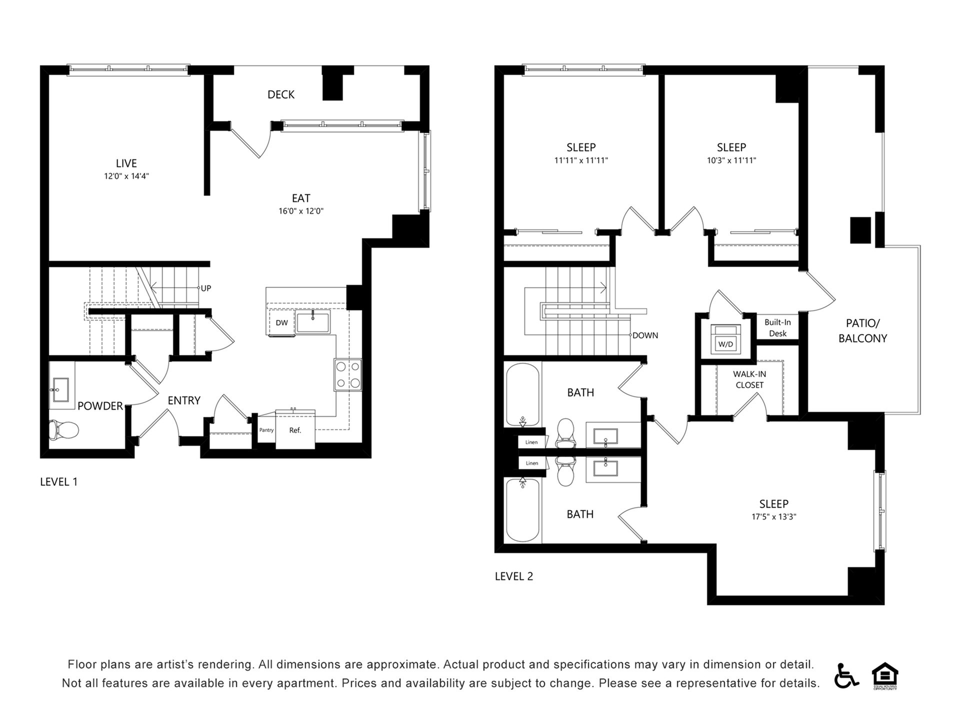 Floor plan layout diagram for TH3.2