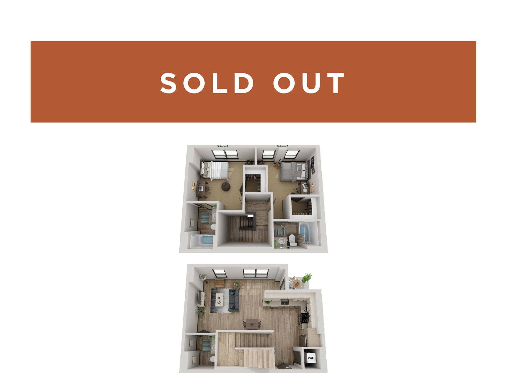 2BR/2.5BA B2TH 2 Bed Apartment Canvas Tempe Historical Access