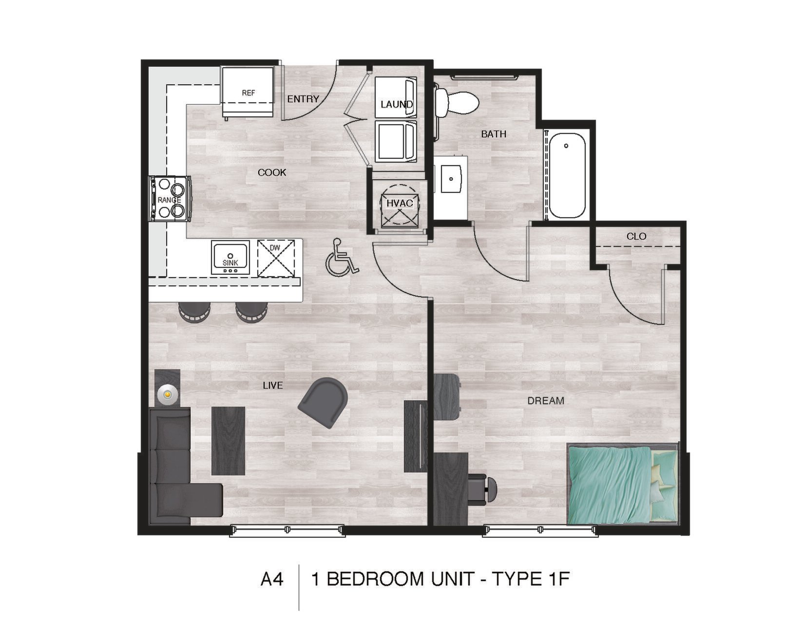 1BR/1BA - A3