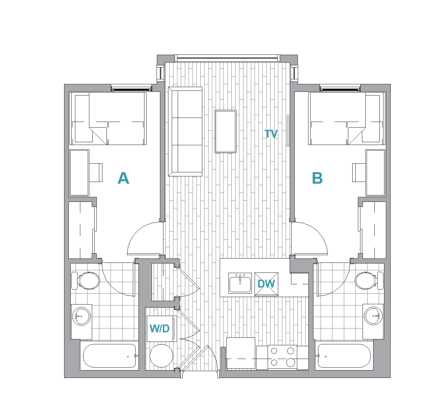 Floorplan image for 2BR/2BA Premium