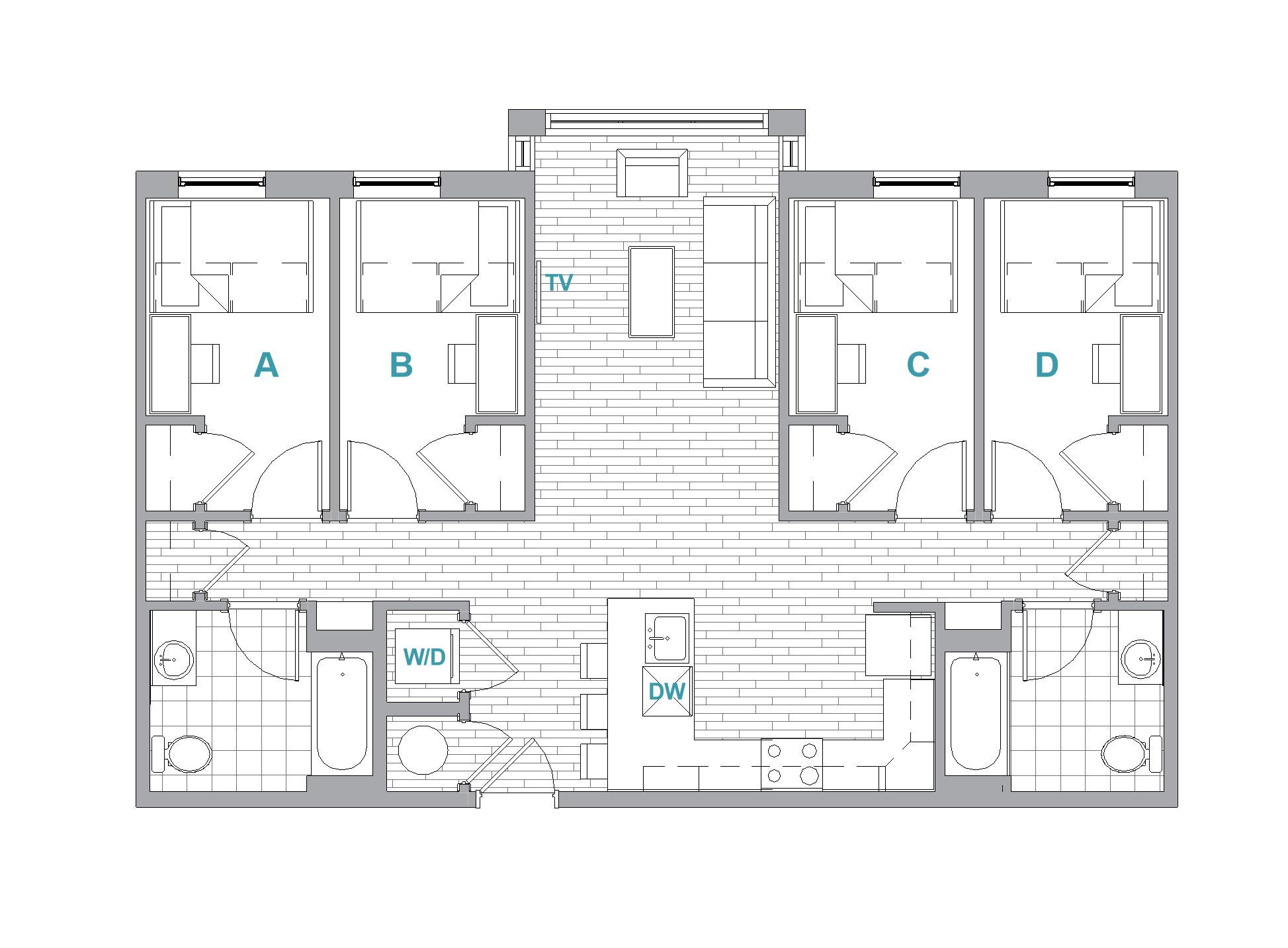 Floorplan image for 4BR/2BA Aerial