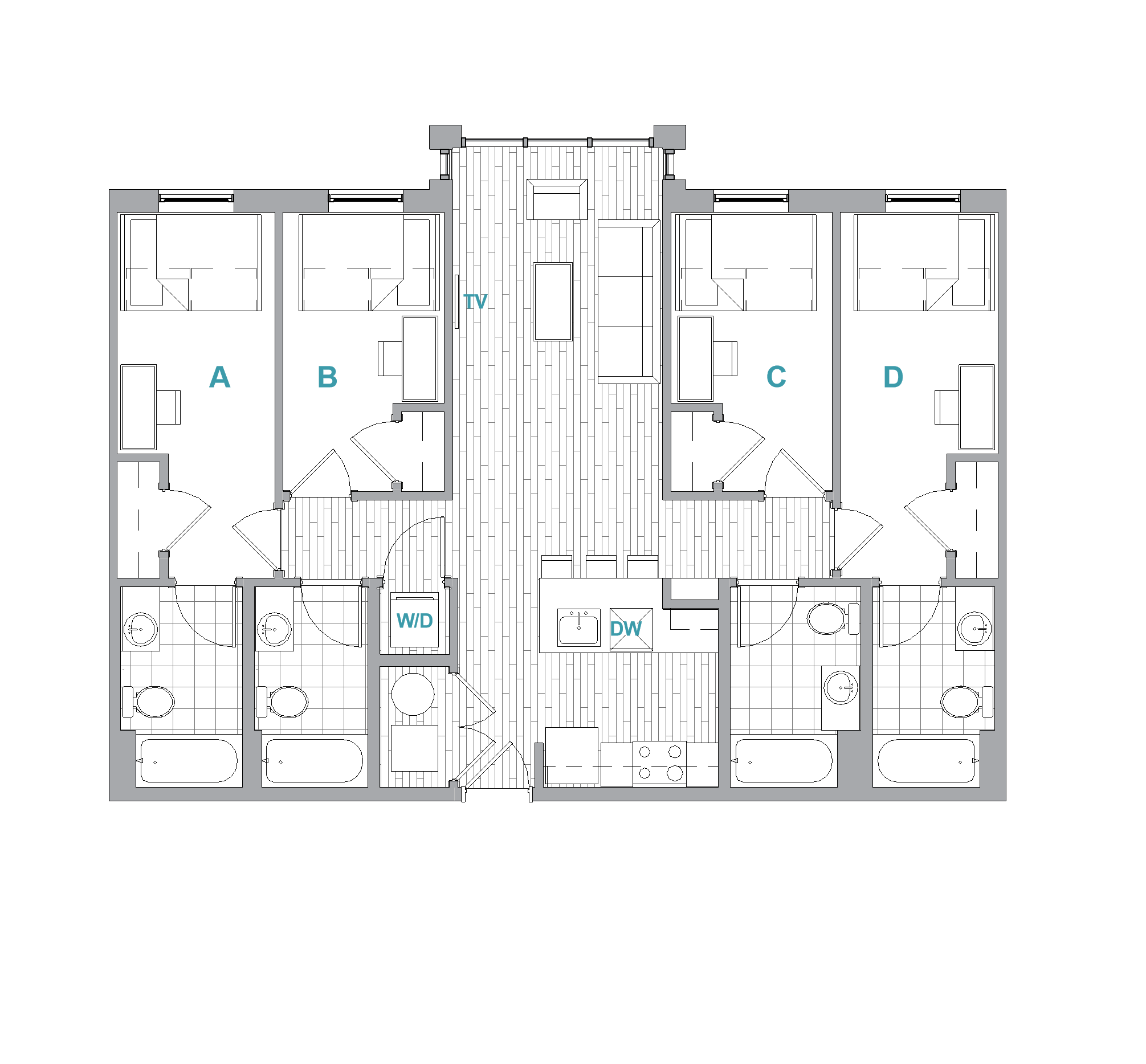 Floorplan image for 4BR/4BA Terrace
