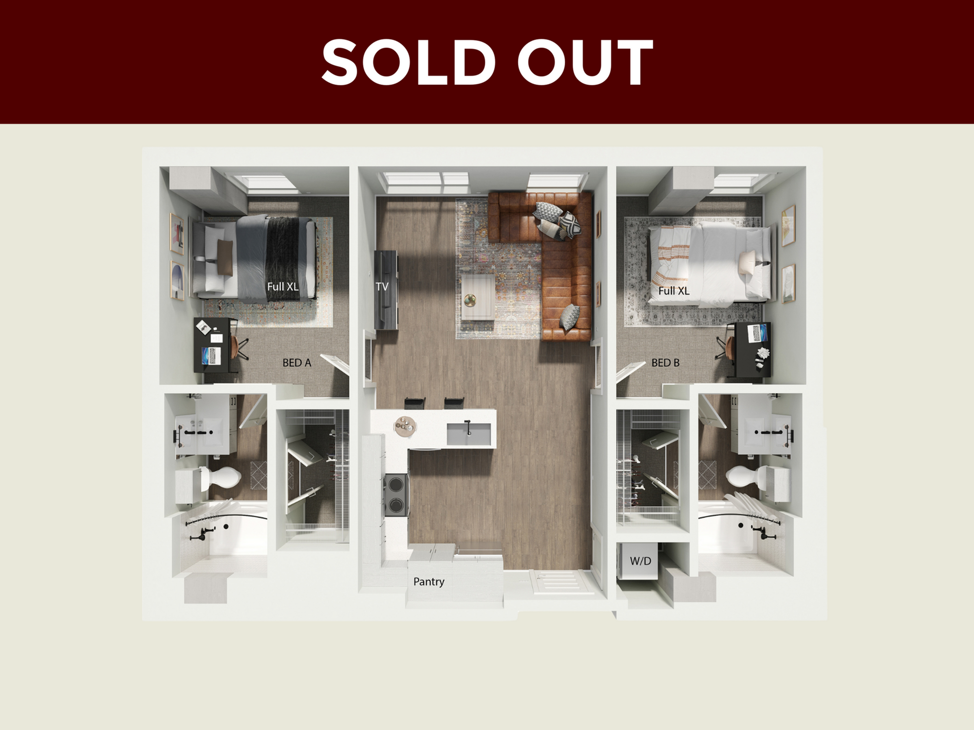2BR/2BA - B2 – ID:1112998 Floorplan Image