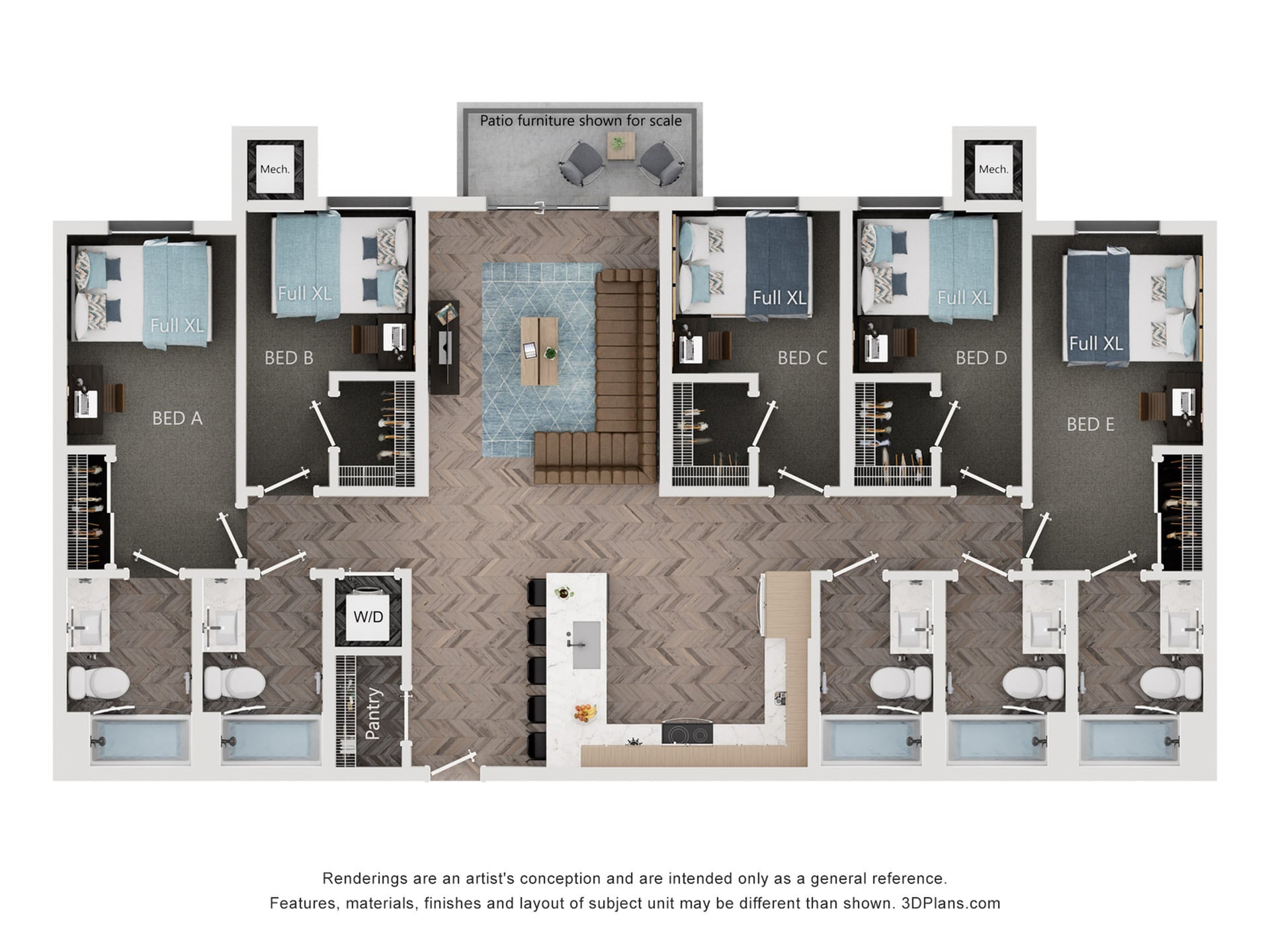 5BR/5BA - E1 – ID:1124182 Floorplan Image