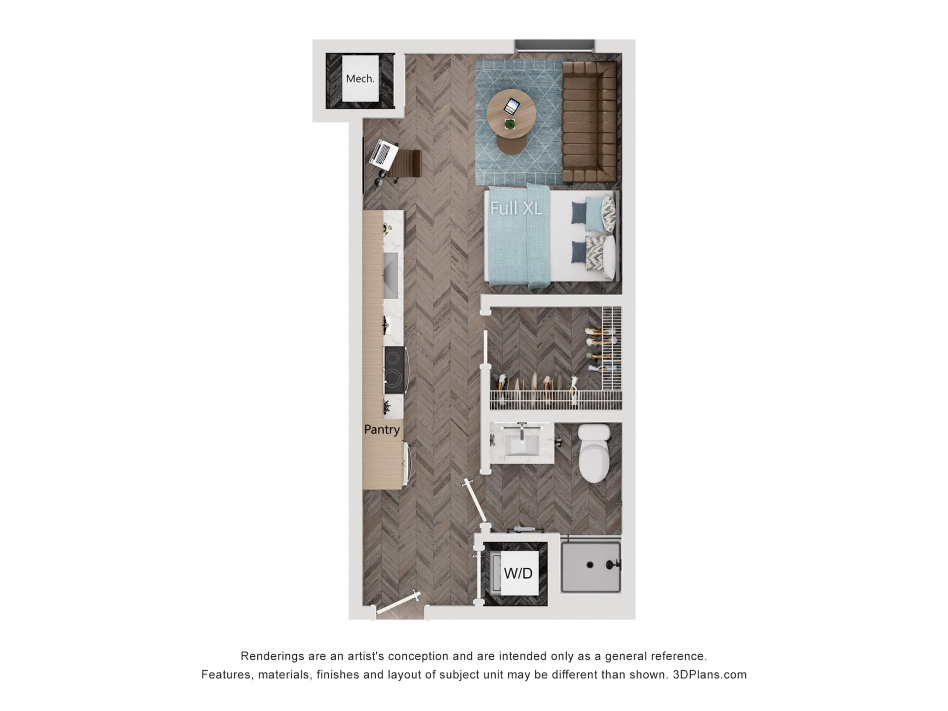 Studio - S1 – ID:1124185 Floorplan Image