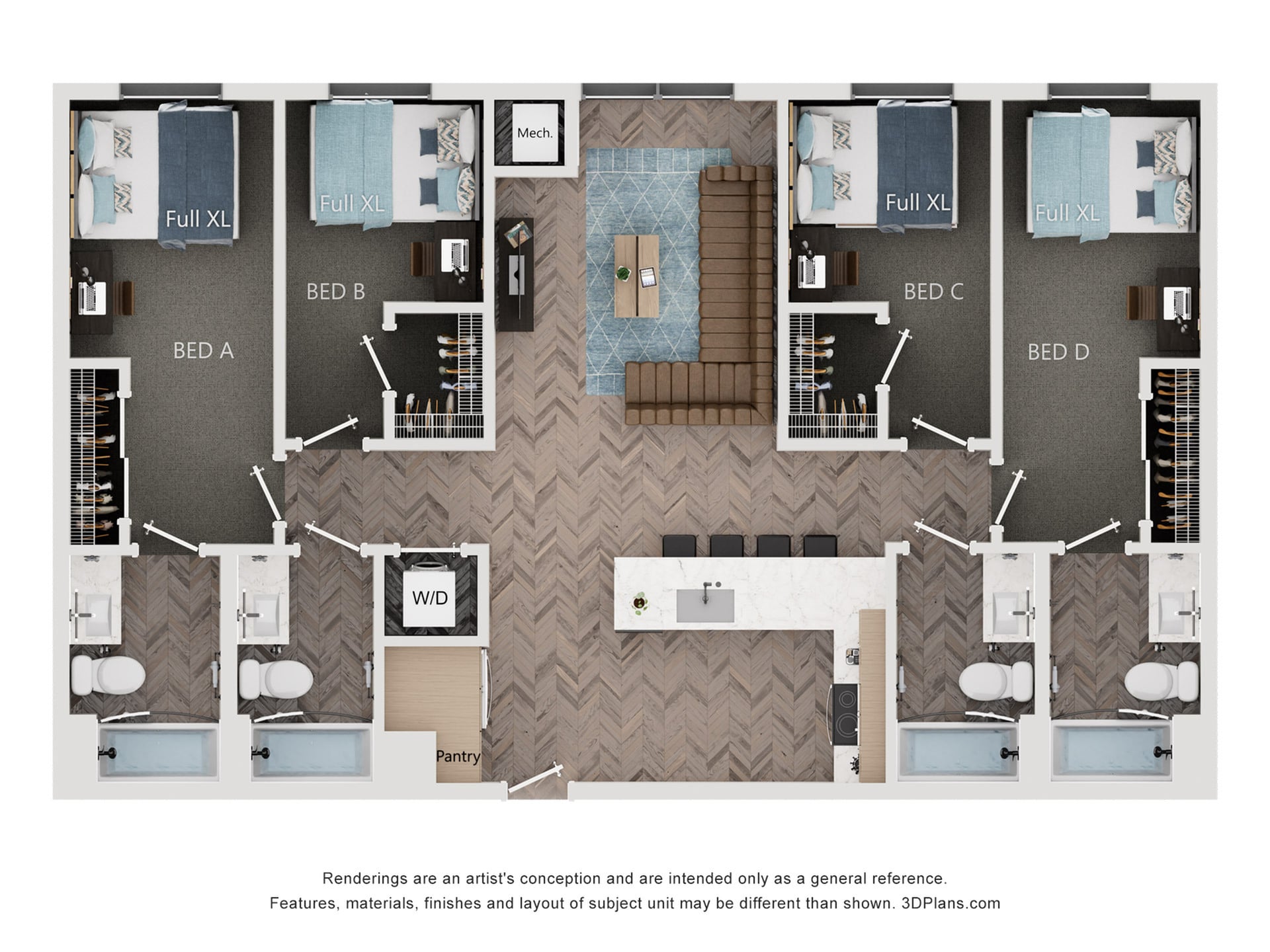 4BR/4BA - D1 – ID:1124173 Floorplan Image