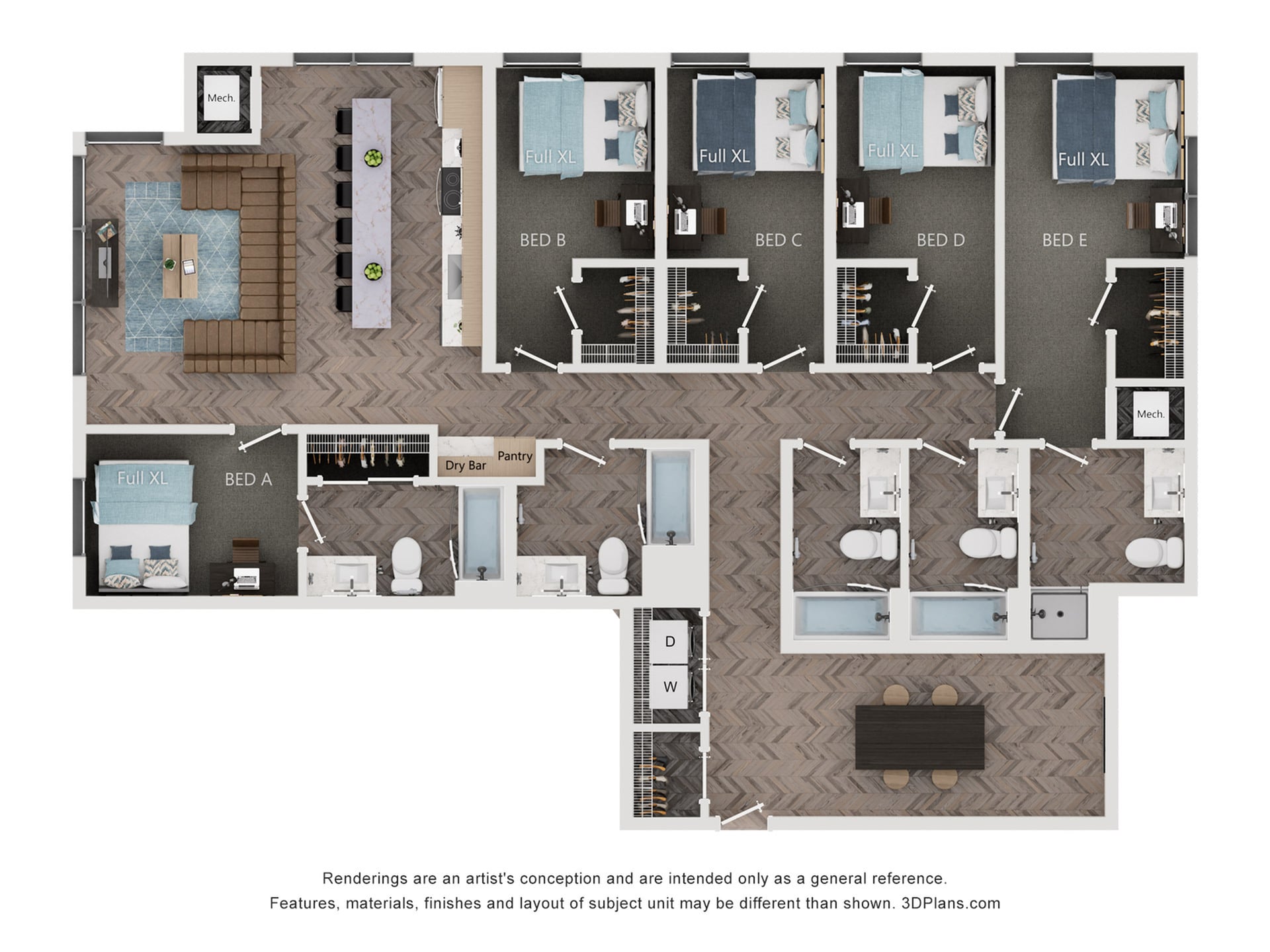 5BR/5BA - E3 – ID:1124184 Floorplan Image