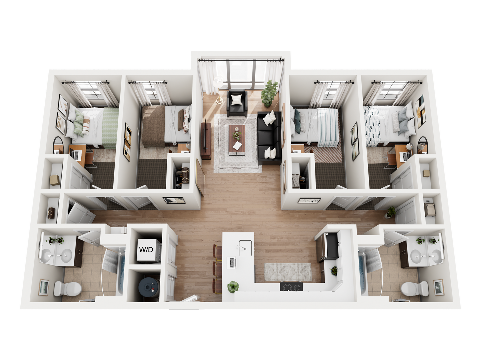 Floorplan image for 4BR/2BA Aerial