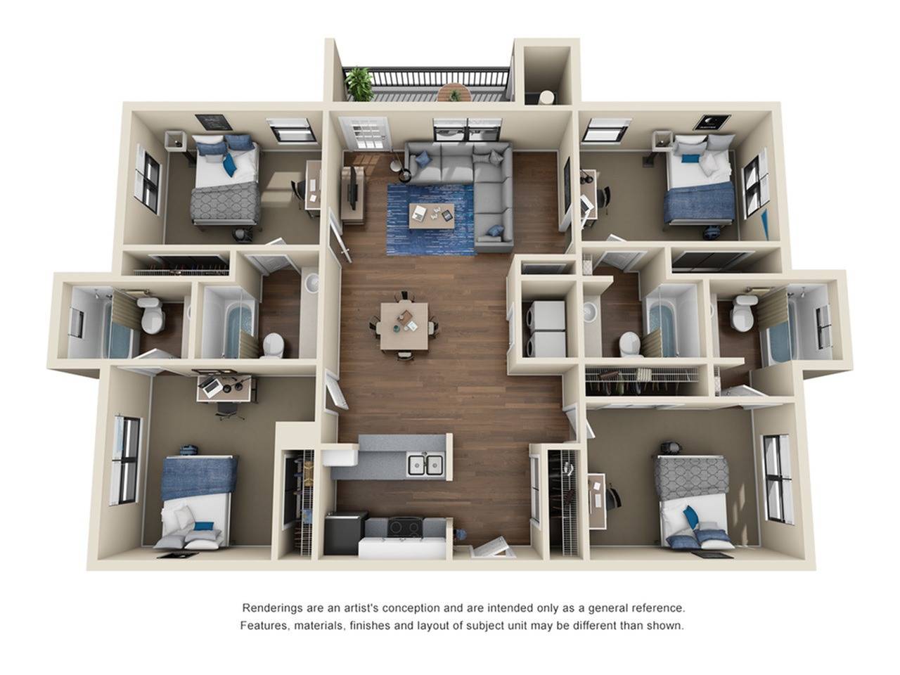 4BR/4BA Lux 4 Bed Apartment The Wilde