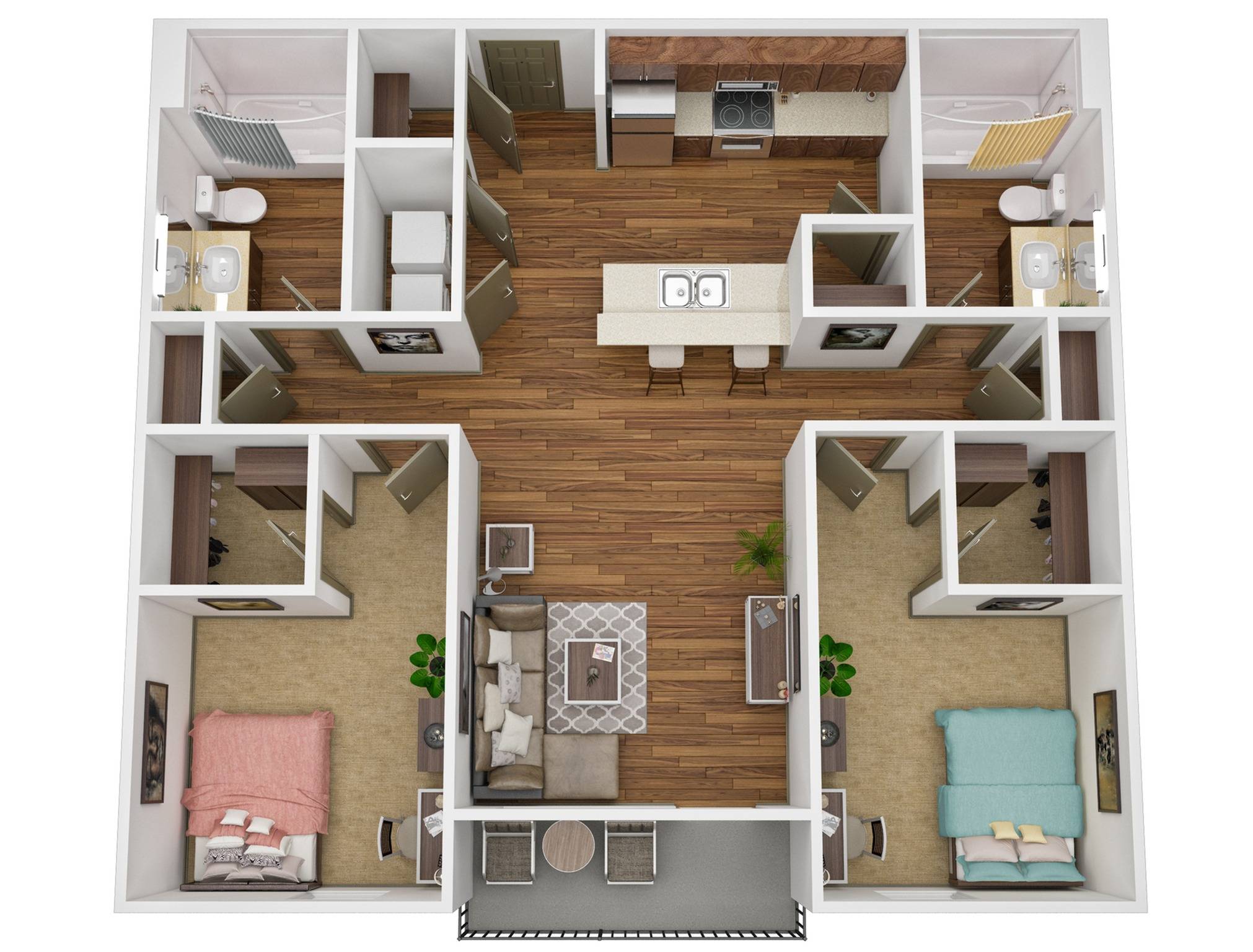 2BR/2BA - Deluxe