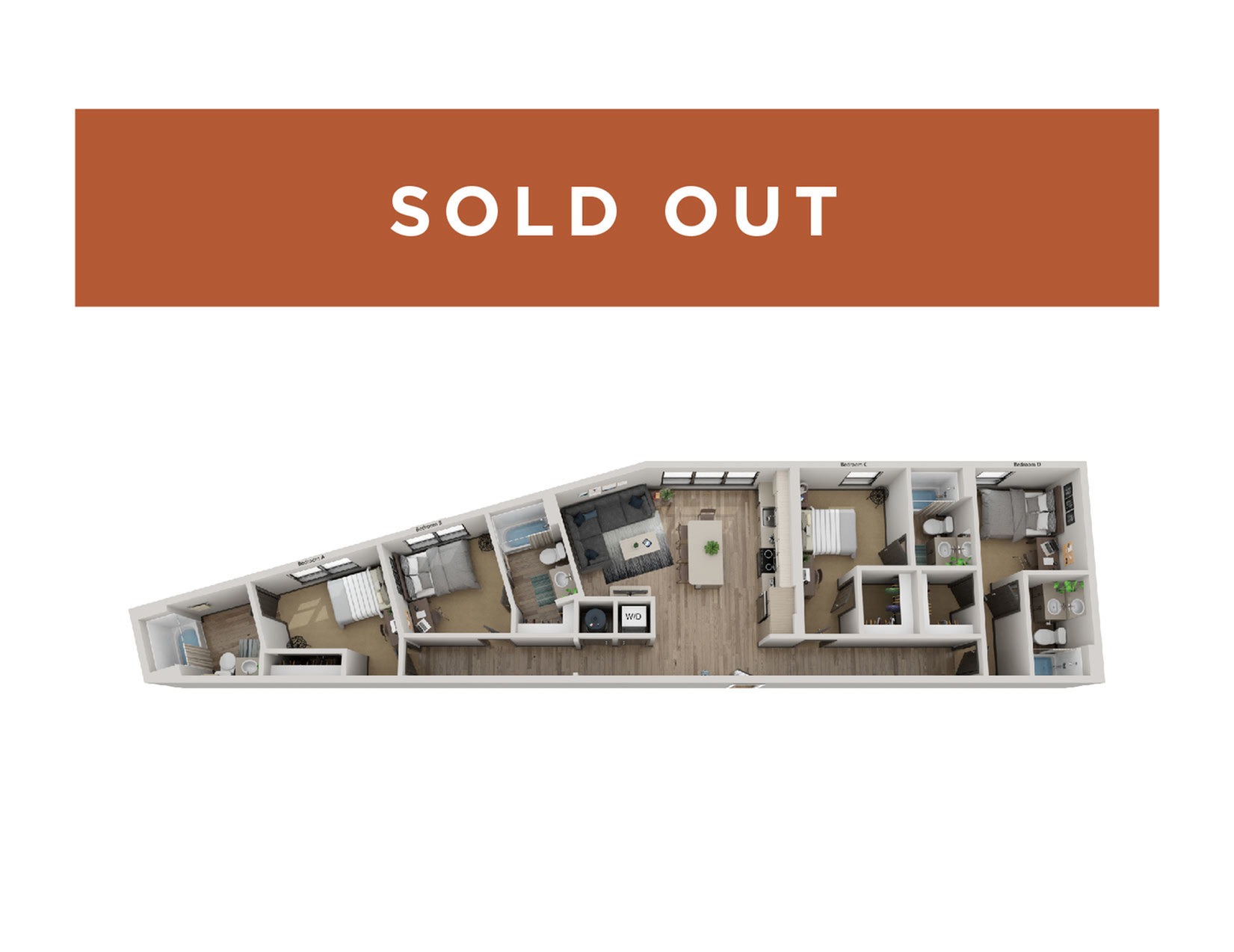 4BR/4BA D9 4 Bed Apartment Canvas Tempe Historical Access