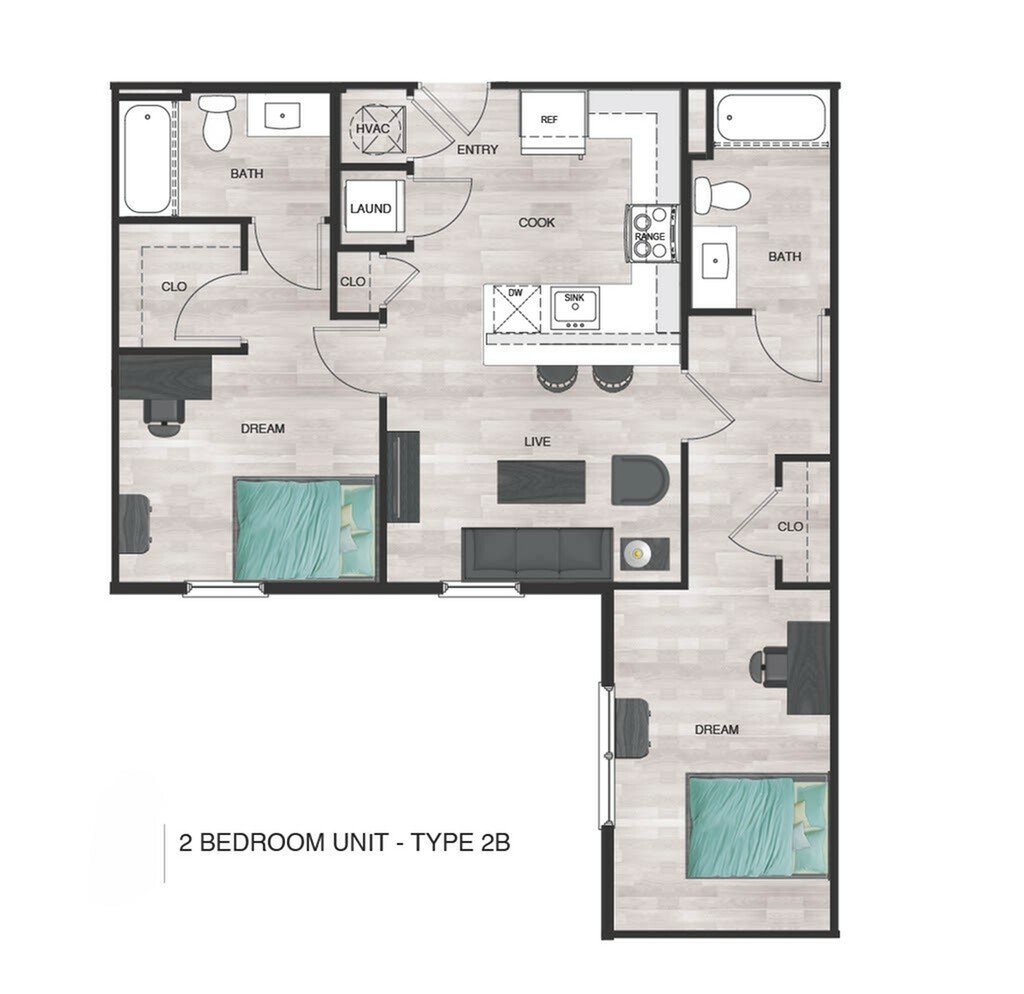 2BR/2BA - B2