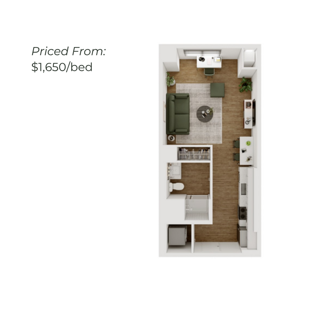 Studio - A - 1.1 Furnished