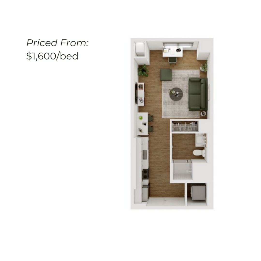 Studio - A - 1.2 Furnished