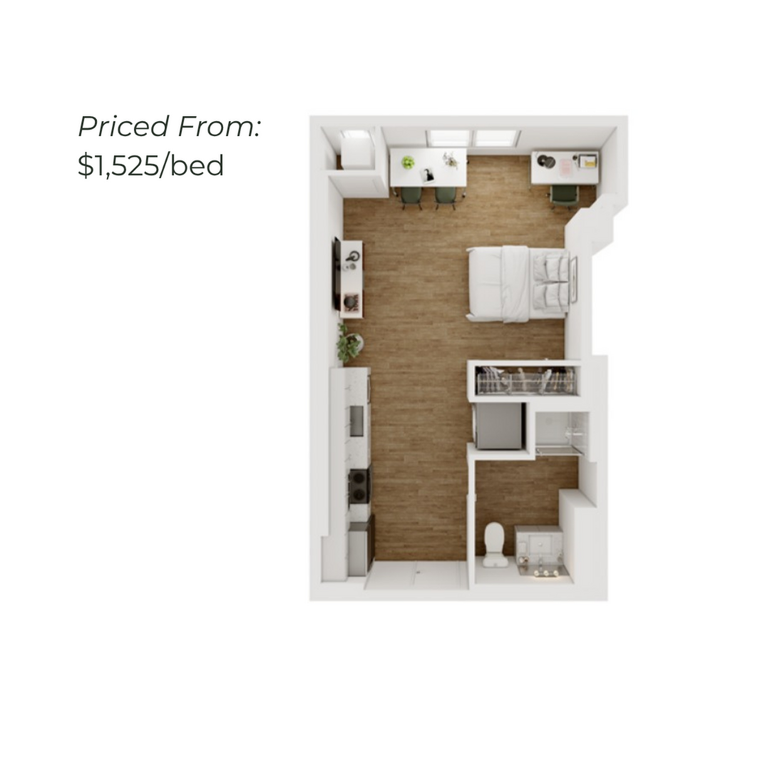Studio - A - 2.1 Furnished
