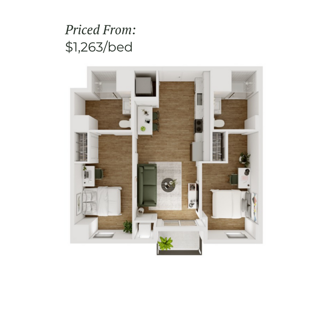 2BR/2BA - D - 3.7