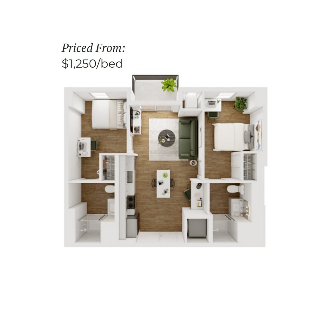 2BR/2BA - D - 5.7 Furnished
