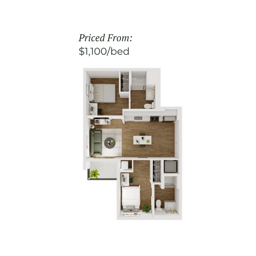 2BR/2BA - D - 7 Furnished