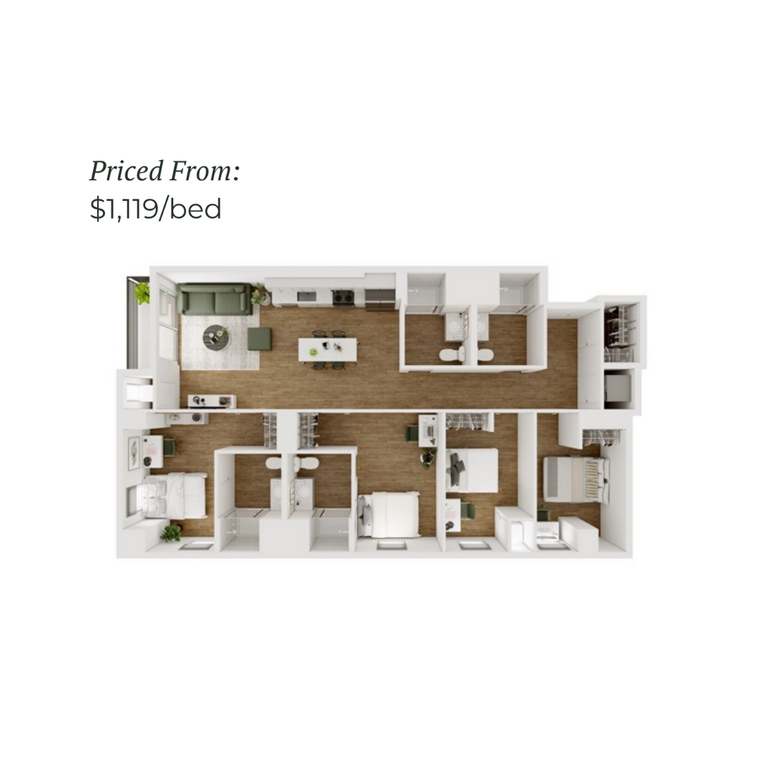 4BR/4BA - F - 1.2 Furnished