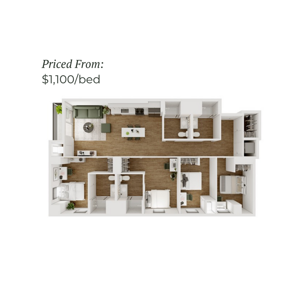 4BR/4BA - F - 1.4 Furnished