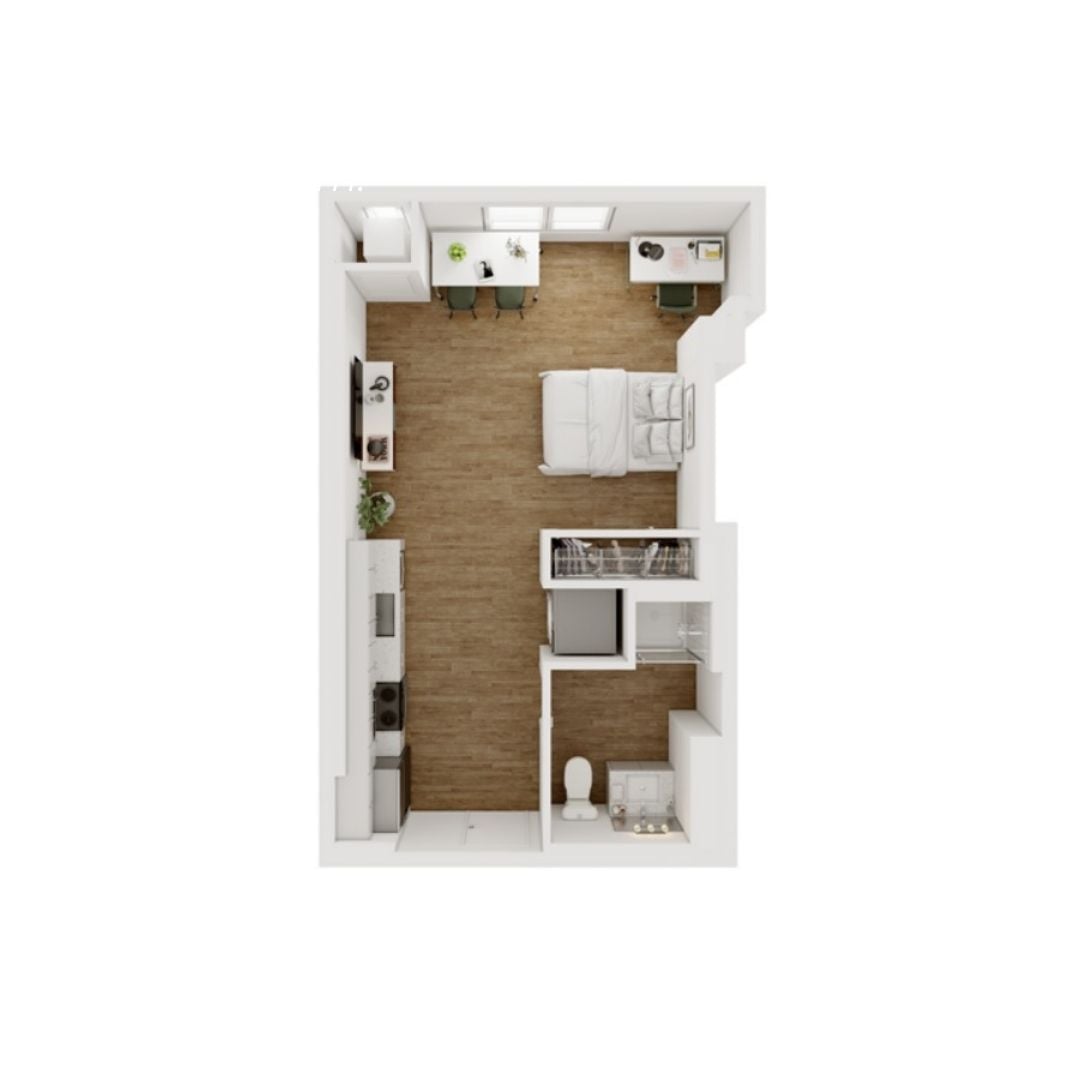 Studio - A - 2.1 Furnished