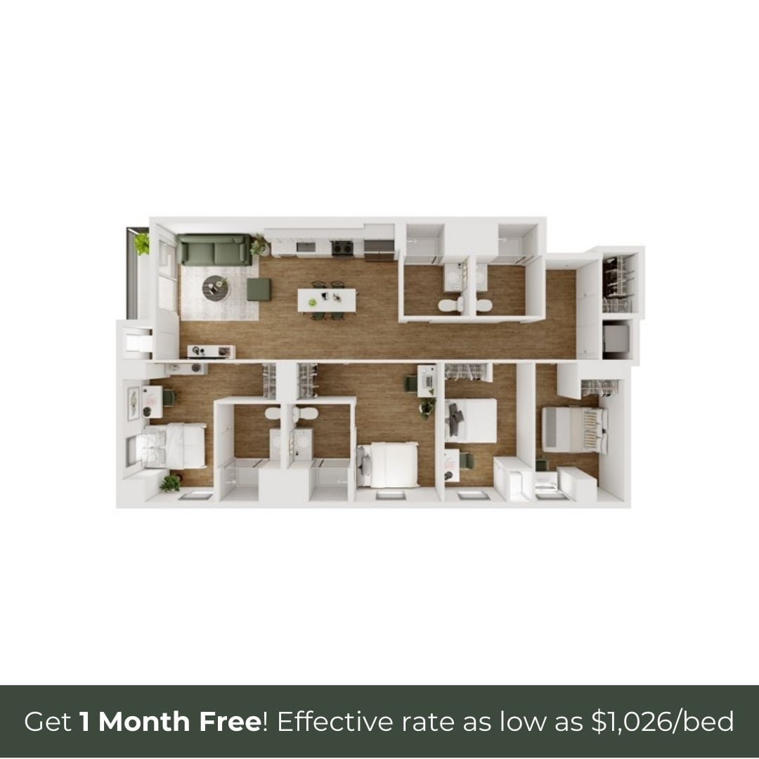 4BR/4BA - F - 1.2 Furnished