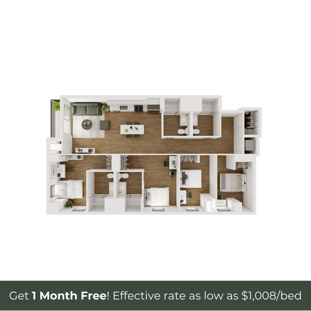 4BR/4BA - F - 1.4 Furnished