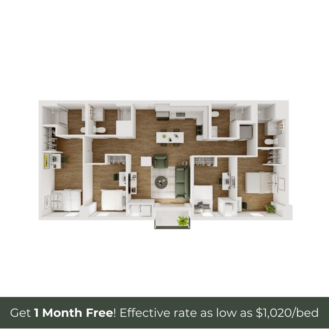 4BR/4BA - F - 3.1 Furnished