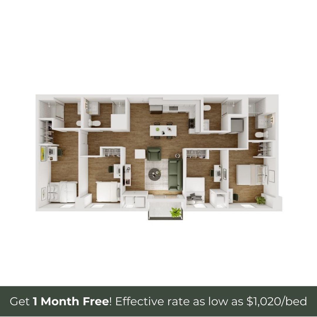 4BR/4BA - F - 3.2 Furnished