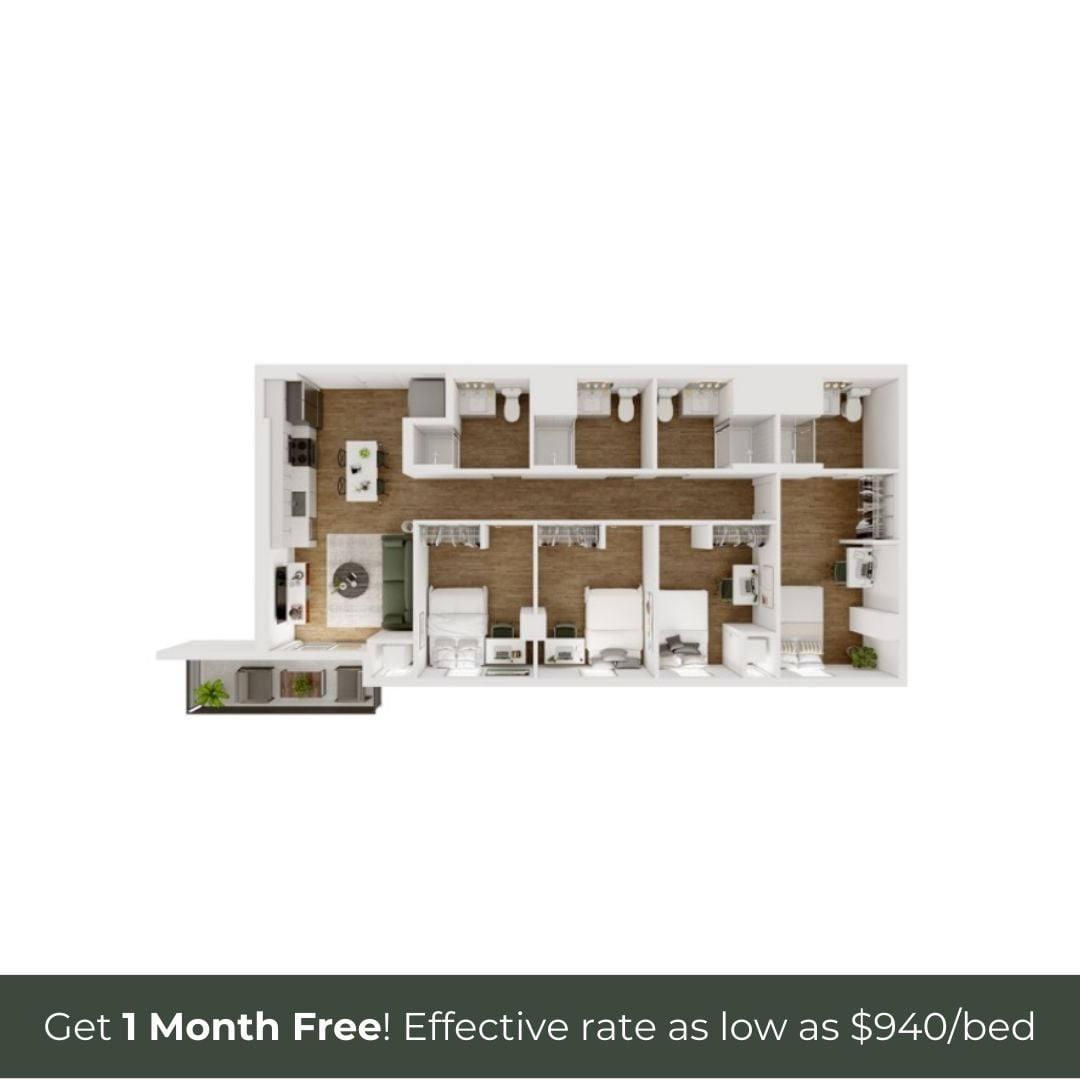 4BR/4BA - F - 4.2 Furnished