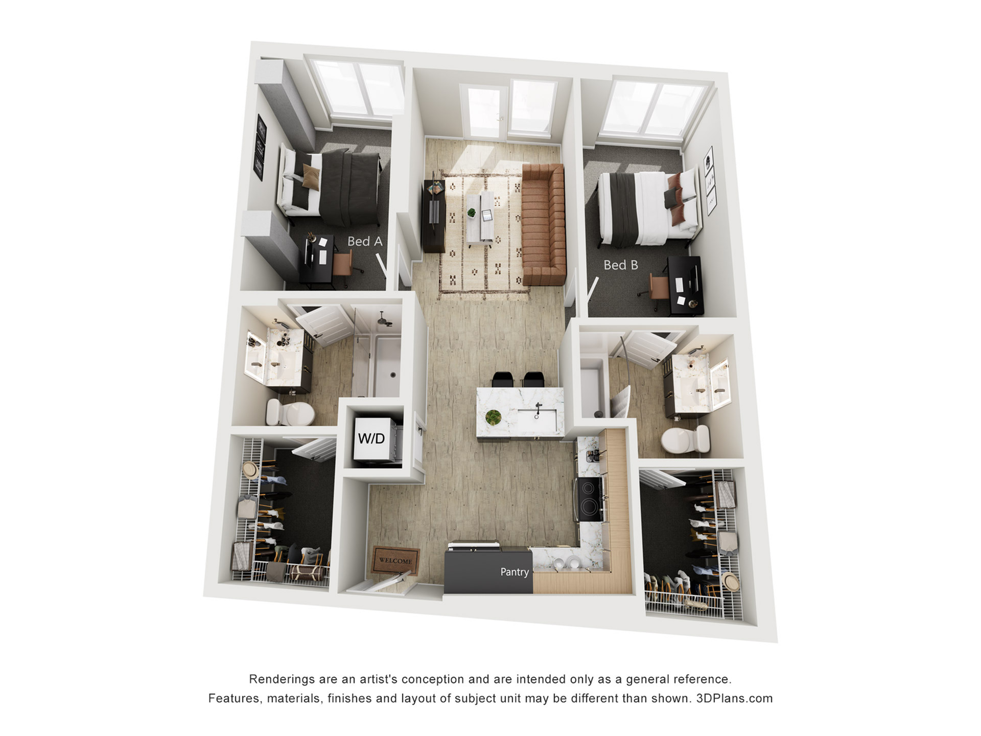 2BR/2BA - B1.2 – ID:1124797 Floorplan Image