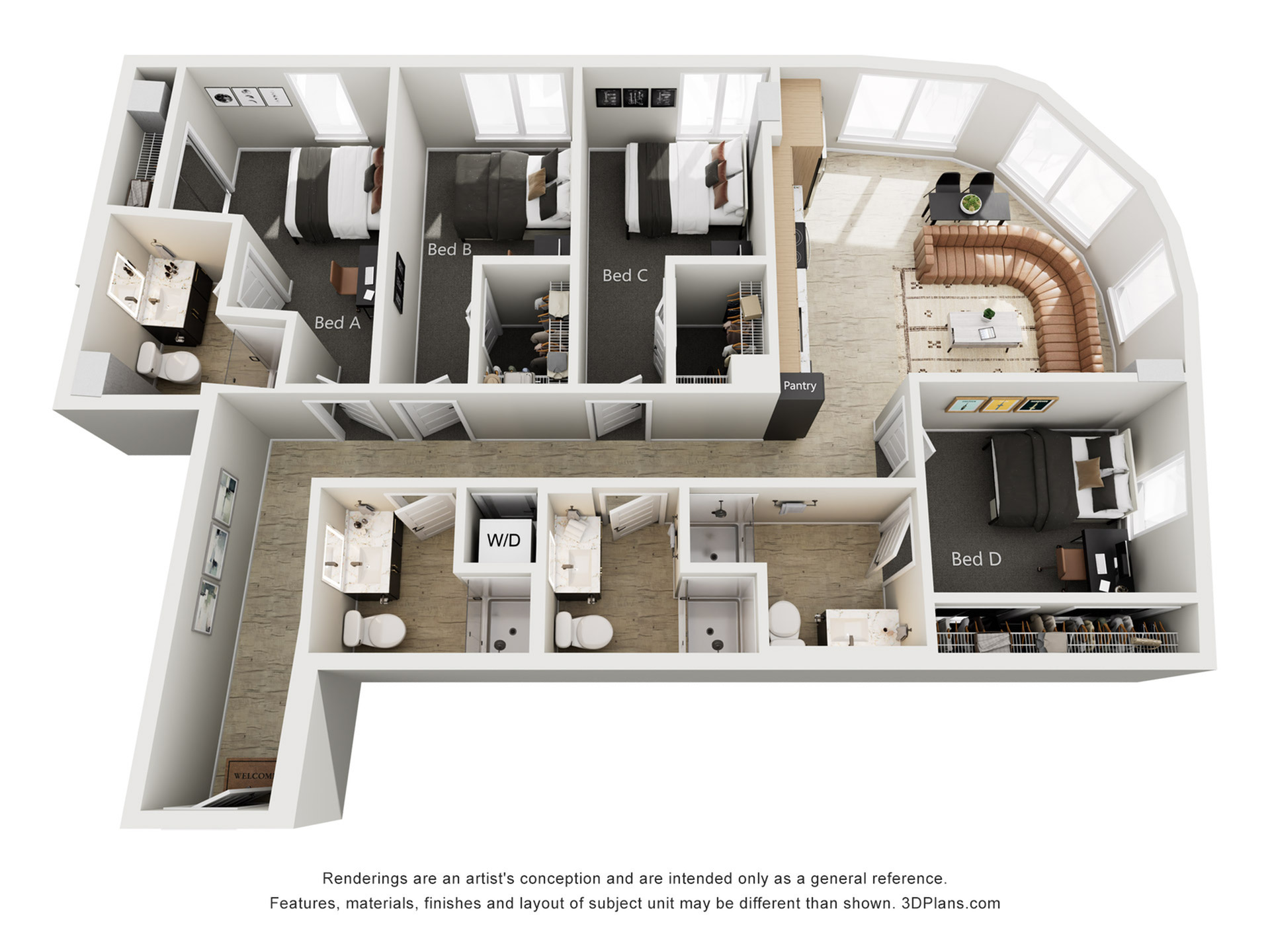 4BR/4BA - D1 – ID:1124156 Floorplan Image