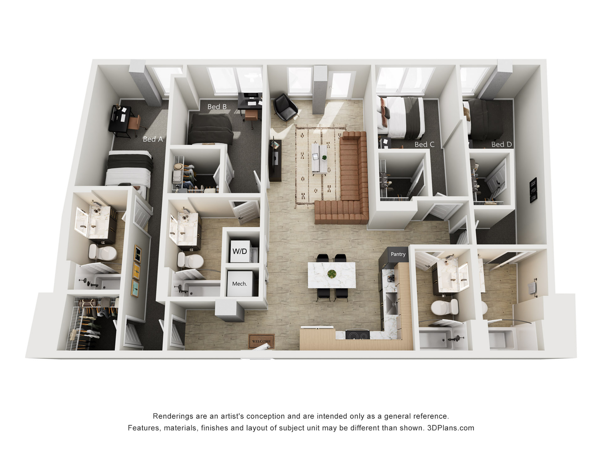 4BR/4BA - D3.1 – ID:1124159 Floorplan Image