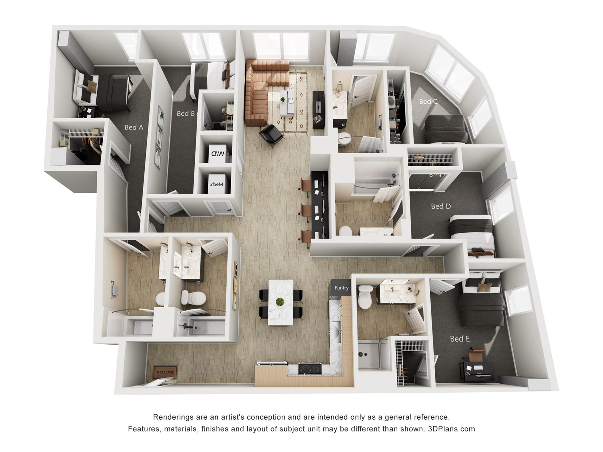 5BR/5BA - E2 – ID:1124161 Floorplan Image